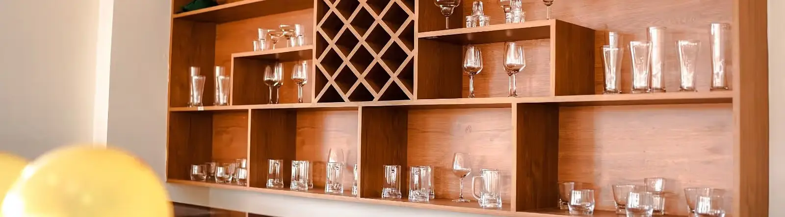 Bar counter in a restaurant at ANS M Square Hotel & Resort, Kalaburagi
